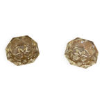 Paire de saleron ancien cristal taill hexagonal salire poivrier vint