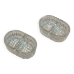Paire de salires poivrires en cristal moul