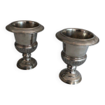 Paire de seaux � champagne de style m�dicis en m�tal argent�