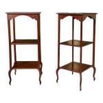 Paire de sellettes en acajou style louis xv
