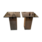 Paire de sellettes roche bobois de l. morgaine