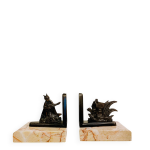 Paire de serre livres fabre de la fontaine