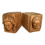 Paire de serre livres musiciens compositeurs