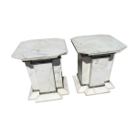 Paire de socles en marbre