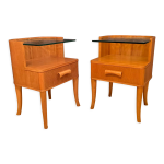 Paire de tables de chevet par axel larsson bodafors su�de, ann�es 1940.