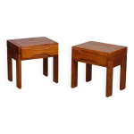 Paire de tables de chevet en orme maison regain, 1970 Paire de tables de chevet en orme maison regain, 1970
