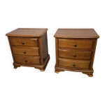 Paire de tables de chevet style louis philippe en merisier