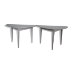 Paire de tables demi lune suedoise Paire de tables demi lune suedoise