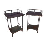 Paire de tables en fer forg