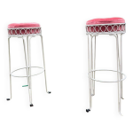 Paire de tabourets de bar vintage mid - century