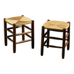 Paire de tabourets bauche par charlotte perriand, maison sentou, vers 1950