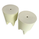 Paire de tabourets bubu xi stark verre amande