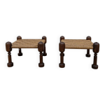 Paire de tabourets danois en cordage