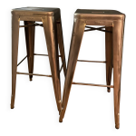 Paire de tabourets hauts tolix