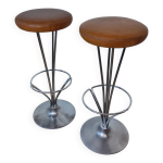 Paire de tabourets de piet hein, édition fritz hansen, modèle fl9511 Paire de tabourets de piet hein, édition fritz hansen, modèle fl9511