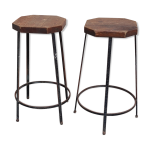 Paire de tabourets vintage