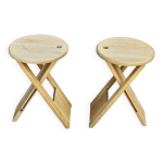 Paire de tabouret vintage pliants