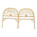 Paire de t�tes de lit en rotin, italie ann�es 60