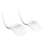 Paire transat chaise longue de charles zublena en fibre de verre, annes 60