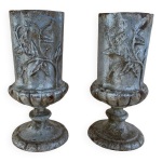 Paire vases ancien en fonte
