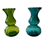 Paire de vases anciennes en verre art dco