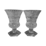 Paire de vases m�dicis en cristal de val - saint - lambert