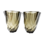 Paire de vases en verre noir, 1970