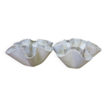 Paire de vasques de forme mouchoir en fibro - ciment éternit Paire de vasques de forme mouchoir en fibro - ciment éternit