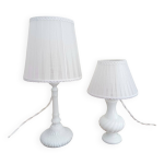 Paire de veilleuses en opaline des ann�es 70