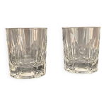 Paire de verres  whisky en cristal vintage modle lourd gobelet ancien