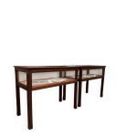 Paire de vitrines en acajou ann�es 60