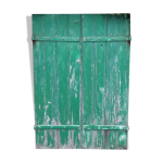 Paire de volets h125xl87cm anciens en sapin peint