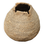 Panier ancien, bourgne paille et ronce, panier tress, dcoration intrieur, garde - manger, cache - ...