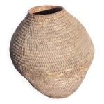 Panier ancien, bourgne xl paille et ronce, panier tress, dcoration intrieur, garde - manger, cache ...