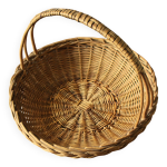 Panier corbeille rond osier anse rigide