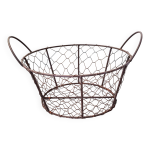 Panier grillag vintage en fil de fer noir rangement cuisine ou dco mural