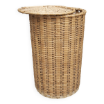 Panier à linge en moelle de rotin, h67 - Ø44 Panier à linge en moelle de rotin, h67 - Ø44