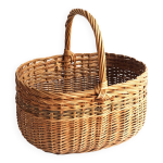 Panier osier bande bleue