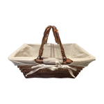 Paniers osier habill�s � deux anses