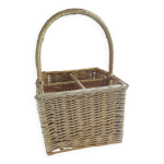 Panier porte bouteilles vintage en rotin Panier porte bouteilles vintage en rotin
