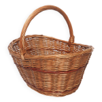 Panier rotin ligne rouge