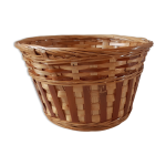 Panire / cache - pot en osier rotin annes 70