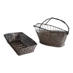 Panire et porte - bouteille en mtal argents