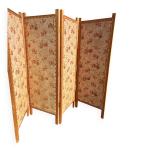 Paravent 1930 fleurs roses shabby dans son jus