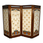 Paravent � 4 feuilles en acajou 1�re partie xxe