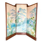Paravent art nouveau 1900 d�cor floral