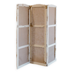 Paravent blanc lasur & jute