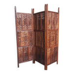 Paravent bois massif sculpt.