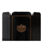 Paravent de chemin�e art d�co noir et or fran�ais, ann�es 1930