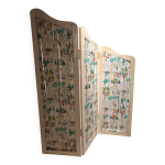 Paravent pour enfant vintage en bois 1950 / 1960 tissus conte de f�es